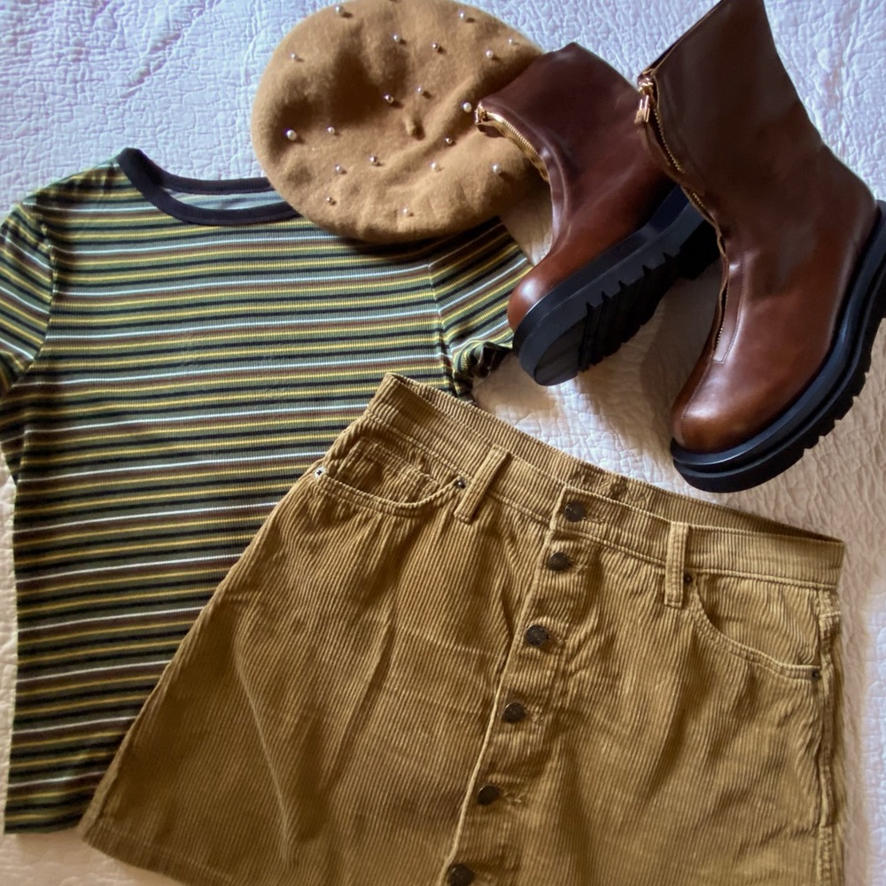 Jeffrey Campbell Leather Zip Cognac Boots